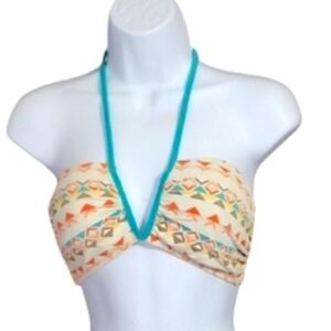 Anne Cole Colorful Deep V Halter Bikini Top